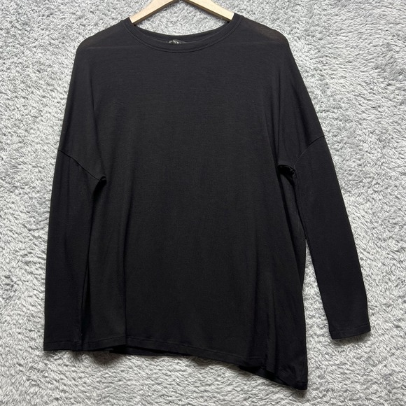 Athleta Tops - Athleta Cloudlight Top Womens XXS Black Asymetrical Long Sleeve Relaxed Drapey